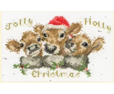 Bothy Threads Cross stitch "Christmas Card - Jolly Holly" XMAS75 16x10 cm