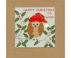 Bothy Threads Cross stitch "Christmas Card - Xmas Owl" XMAS11 10x10 cm