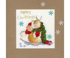 Bothy Threads Cross stitch "Christmas Card - Counting Snowflakes" XMAS18 10x10 cm