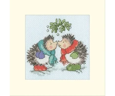 Bothy Threads Cross stitch "Christmas Card - Christmas Kiss" XMAS79 10 xx 10 cm