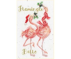 Bothy Threads Cross stitch "Christmas Card - Flamingle Bells" XMAS68 10x16 cm