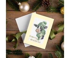 Bothy Threads Cross stitch "Christmas Card - Moo-rry Christmas" XMAS67 10x16 cm