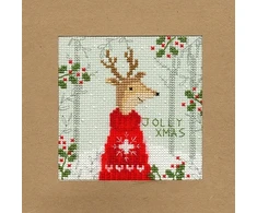 Bothy Threads Cross stitch "Christmas Card - Xmas Deer" XMAS12 10x10 cm