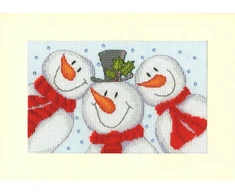 Bothy Threads Cross stitch "Christmas Card - Snowman Selfie" XMAS95 16x10 cm