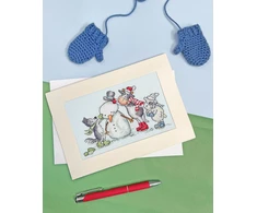 Bothy Threads Cross stitch "Christmas Card - Hat, Scarf, Gloves!" XMAS77 16 xx 10 cm