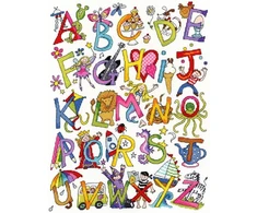 Bothy Threads Cross stitch kit "Alphabet Fun" XJR8 35x45 cm