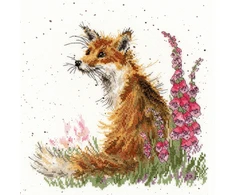 Bothy Threads Cross stitch kit "Amongst the Foxgloves" XHD8 26x26 cm