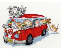 Bothy Threads Cross stitch kit "Are We There Yet?" XMS1 36x28 cm