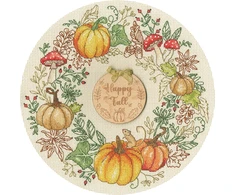 Bothy Threads Cross stitch kit "Autumn Wreath" XJS7 25x25 cm