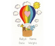 Bothy Threads Cross stitch kit "Balloon Baby" XNB8 23x33 cm