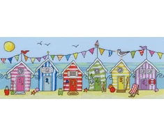 Bothy Threads Cross stitch kit "Beach Hut Fun" XJR19 37x15 cm