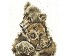 Bothy Threads Cross stitch kit "Bear Hugs" XHD95 26x29 cm
