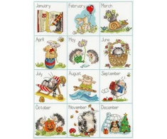 Bothy Threads Cross stitch kit "Calendar Creatures" XMS15 31x41 cm