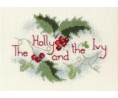 Bothy Threads Cross stitch kit "Christmas Card - The Holly And The Ivy" DWCDX22 13.3x9 cm