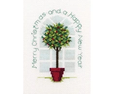Bothy Threads Cross stitch kit "Christmas Card -" Holly Tree" DWCDX32 9x13.3 cm