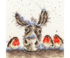 Bothy Threads Cross stitch kit "Christmas Donkey" XHD39 26x26 cm