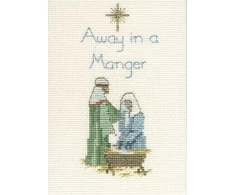 Bothy Threads Cross stitch kit "Christmas Card - Away In A Manger" DWCDX21 9x13.3 cm