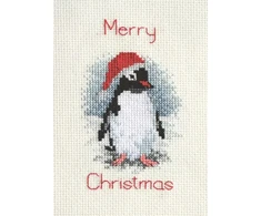 Bothy Threads Cross stitch kit "Christmas Card - Penguin" DWCDX20 9x13.3 cm