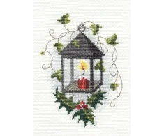 Bothy Threads Cross stitch kit "Christmas Card - Lantern" DWCDX25 9x13.3 cm