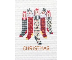 Bothy Threads Cross stitch kit "Christmas Card - Christmas Stockings" DWCDX40 9x13.3 cm
