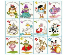 Bothy Threads Cross stitch kit "Christmas Dozen" XMS31 42x40 cm