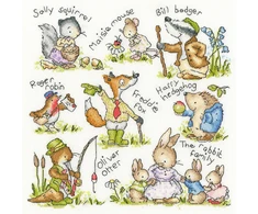 Bothy Threads Cross stitch kit "Country Folk" XKG12 26x26 cm