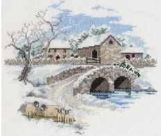 Bothy Threads Cross stitch kit "Countryside - Winterbourne Farm" DWCON06 20x17 cm