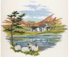 Bothy Threads Cross stitch kit "Countryside - Lakeside Farm" DWCON08 20x17 cm