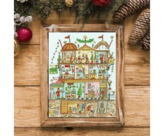 Bothy Threads Cross stitch kit "Cut Thru' Christmas Department Store" XCT38 26x34 cm