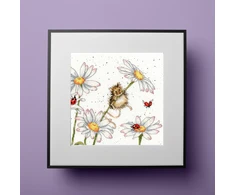 Bothy Threads Cross stitch kit "Daisy Mouse" XHD80 26x26 cm