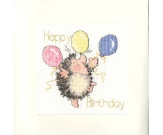Bothy Threads Cross stitch kit "Greeting Card - Birthday Balloons" XGC23 10x10 cm