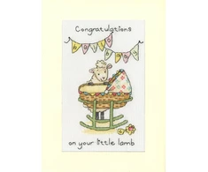 Bothy Threads Cross stitch kit "Greeting Card - Little Lamb" XGC67 10x16 cm