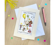 Bothy Threads Cross stitch kit "Greeting Card - More Fabulous" XGC51 10x16 cm