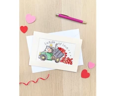 Bothy Threads Cross stitch kit "Greeting Card - Loads Of Love" XGC64 16x10 cm