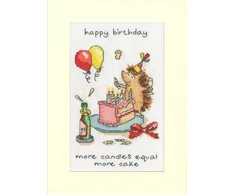 Bothy Threads Cross stitch kit "Greeting Card - More Candles" XGC62 10x16 cm