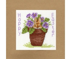 Bothy Threads Cross stitch kit "Greeting Card - Easter Bunny" XGC19 10x10 cm