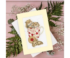 Bothy Threads Cross stitch kit "Greeting Card - Hammy Anniversary" XGC44 10x16 cm