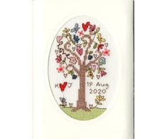 Bothy Threads Cross stitch kit "Greeting Card - Sweet Tree Card" XGC2 9x13 cm