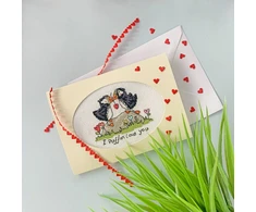 Bothy Threads Cross stitch kit "Greeting Card - I Puffin Love You" XGC42 13x9 cm