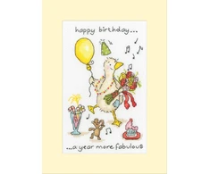 Bothy Threads Cross stitch kit "Greeting Card - More Fabulous" XGC51 10x16 cm
