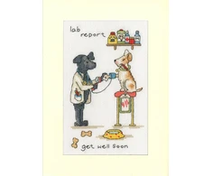 Bothy Threads Cross stitch kit "Greeting Card - Lab Report" XGC63 10x16 cm