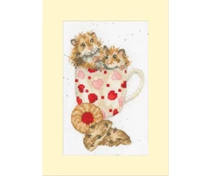 Bothy Threads Cross stitch kit "Greeting Card - Hammy Anniversary" XGC44 10x16 cm