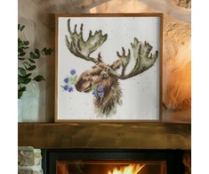 Bothy Threads Cross stitch kit "It Moose Be Love" XHD108 26x26 cm