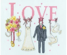 Bothy Threads Cross stitch kit "It Must Be Love" XKTB16 26x22 cm