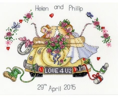 Bothy Threads Cross stitch kit "Just Married" XMS5 28x24 cm