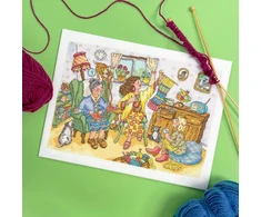 Bothy Threads Cross stitch kit "Knit And Natter" XWB1 33x24 cm
