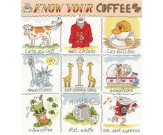 Bothy Threads Cross stitch kit "Know Your Coffee" XHS17 26x29 cm