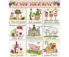 Bothy Threads Cross stitch kit "Know Your Wine" XHS11 26x28 cm