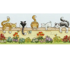 Bothy Threads Cross stitch kit "Lazy Cats" XGR1 36x16 cm