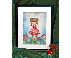 Bothy Threads Cross stitch kit "Little Mushroom" XG52 22x30.5 cm